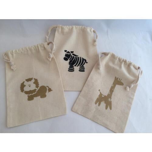 Custom Jungle Safari animals birthday baby shower goodie favor muslim bags baptism wedding Hangover Kit party Candy pouches