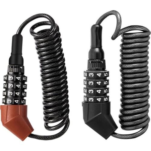 Bicycle Combination Lock Portable Resettable Cable Lock Anti-theft Bike Cable Lock Bicycle Accessories For Electric Scooters