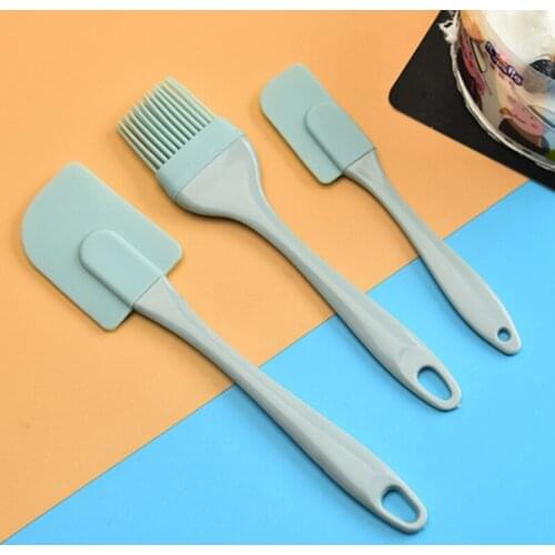 Silicone/PP Portable 3Pcs/Set Kitchen Utensils Cooking Supplies Multi Purpose Cake Spatula Baking Tools Non-stick Oil Brush