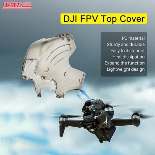 STARTRC DJI FPV Top Shell Cover with 1/4 Screw Hole LED Fill Light Kit Headlight for DJI FPV Combo Drone Protective Accessories