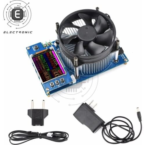 150W 20A LCD Digital Electronic Load Tester Voltmeter Ammeter Indicator Buzzer Alarm With American Plug To European Plug