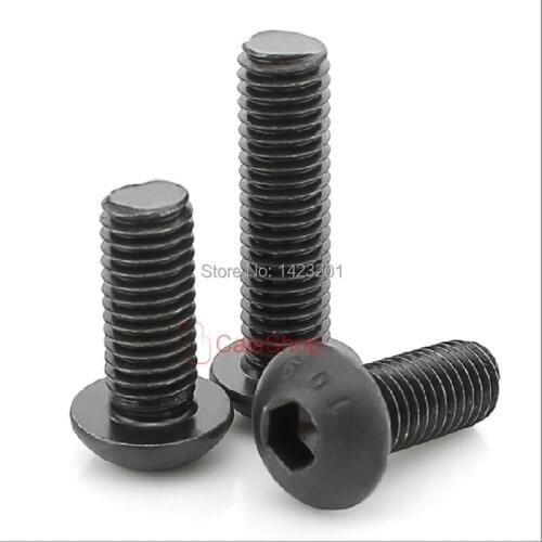 50 Pcs/ Lot Hex Socket screw round head Hexagon bolt M3 Hardware Accessorie Carbon steel Metal fitting DIY