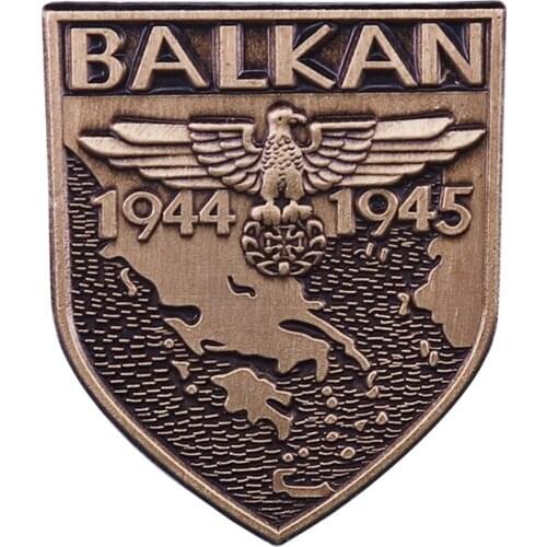 Wehrmacht Balkan 1944 -1945 Eagle Field Train Pin Military Badge