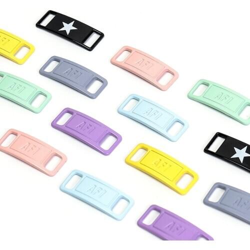 1pair Candy Color Shoelaces buckle Shoes Decorations Sneaker Kits Metal Lace Buckle Stylish suitable for AF1/AJ Shoes lace