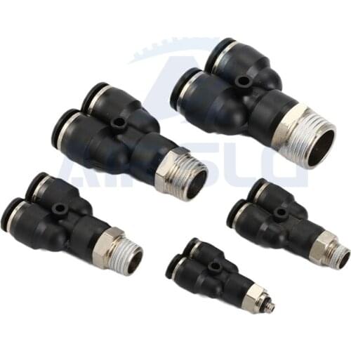 10Pcs PX Series Branch “Y"quick Pressure Regulator Pipe Throttle Valve Compressor Accessories Pneumatic Fitting PX4-02 PX6-02