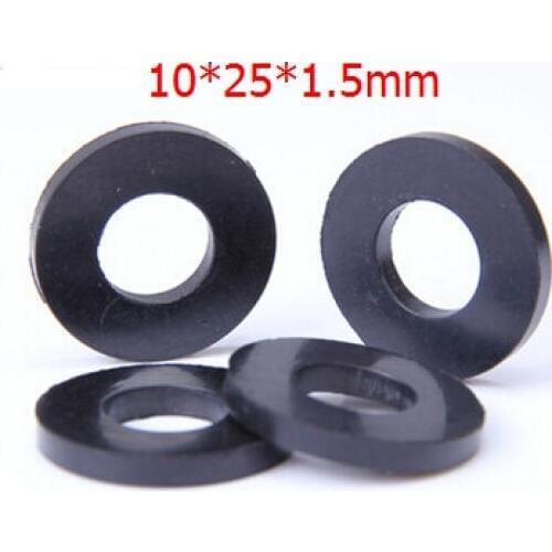 100Pieces/Lot Oil Resistant Rubber Sealing Washers Faucet Washers-10x25x1.5mm
