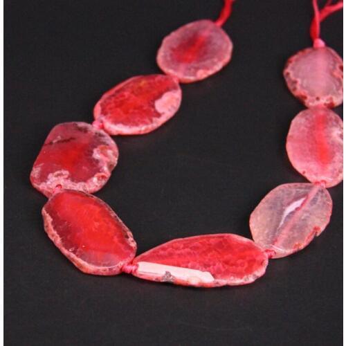 15.5"/strand Large Pink Red Natural Dragon Veins Agates Freeform Faceted Slab Nugget Beads,Raw Gems Stone Slice Pendants Jewelry