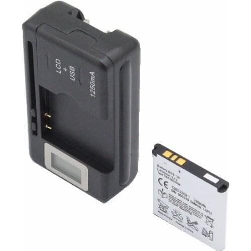 1x BST-38 930mAh Battery + LCD Charger For Sony Ericsson W580 W580i W760 T650 X10 W980 W995 U20i C905c S500c W580c C902 C905