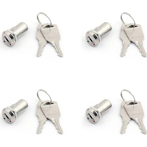 Artudatech 4Set D135 12mm Micro Barrel Electronic Key Lock Switch On/Off 2 Positon With Key