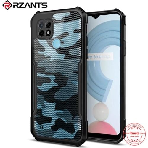 Rzants For Oppo Realme C21 Realme C25 Realme C20 Case Hard Camouflage Beetle Cover Phone Casing Clear Back Flexible TPU Bumper
