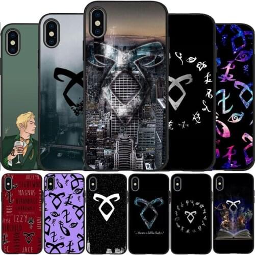 Shadowhunters Runes Black Silicone Phone Case For IPhone 12 Mini 11 Pro Max XR XS XSMax X 5 5S SE 2020 6 7 8 Plus TPU Cover