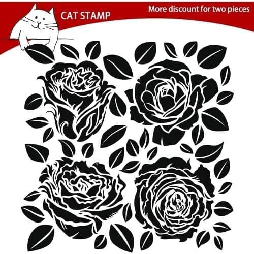 Blooming Flowers Transparent Clear Stamps For Scrapbooking Card Making Photo Album Silicone Stamp DIY Decorative Crafts