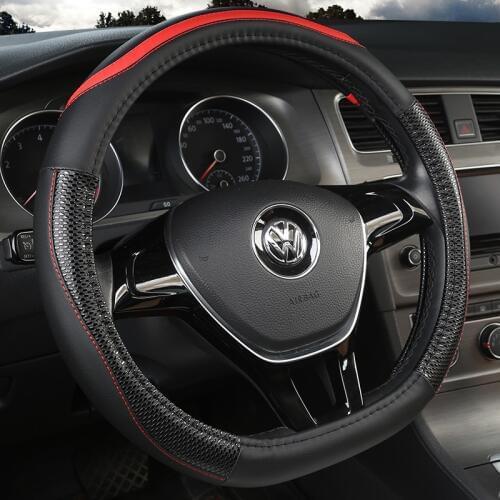 D Shape Car Steering Wheel Cover PU Leather For Nissan Qashqai J11 Nissan X-trail T32 Golf 7 Tiguan 2019 2020 Kia Optima K5 2021