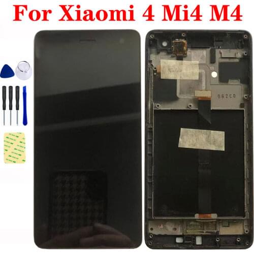 100% Test for Xiaomi Mi 4 M4 Mi4 M 4 Touch Screen Digitizer Glass Sensor Panel + LCD Display Screen Monitor Module Assembly