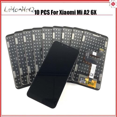 Wholesale Lot LCD 10 Piece Original for Xiaomi A2 MI A2 LCD Display Touch Screen Frame LCD Digitizer XiaoMi 6X Display Assembly
