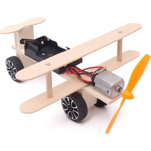 DIY Electric taxiing plane primary school students' creative manual material package stem toy
