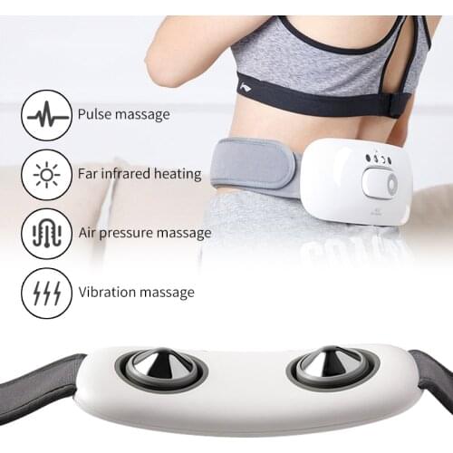 Electric Smart Waist Massager EMS Air Pressure Vibration Heating Relieve Waist Fatigue Massage Relaxation