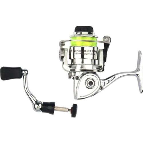 EMMROD XM100 Pocket Spinning Fishing Reel Alloy Fishing Tackle Small Spinning Reel 4.3:1 Metal Wheel Pesca Small Reel