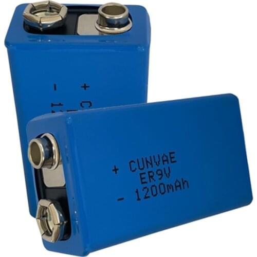 2PCS 9V 1200mAh li-ion battery Lithium Batteries ER9V 6F22 6LR61 Batteria for Multimeter Microphone Toy Remote Control KTV use