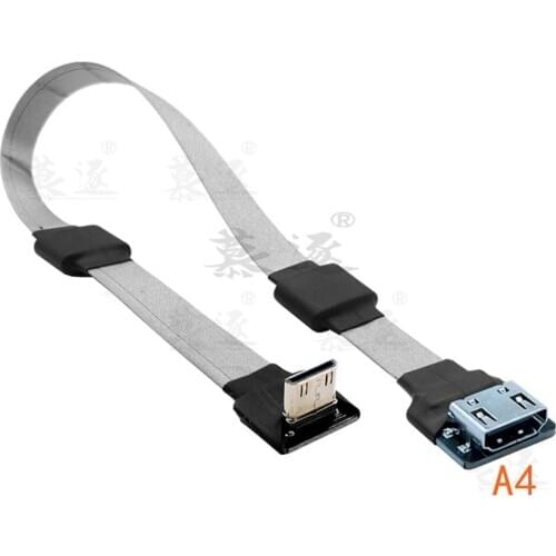 Magnetic Anti-interference FPV HDMI-compatible Female to Up Mini Micro HDMI Male HDTV FPC Flat Cable for HDTV Multicopter