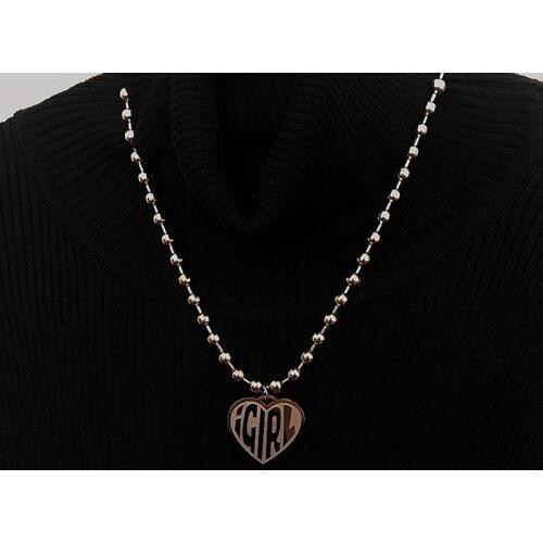 Heart Necklace Heavy Duty Gothic Streetwear Chain Necklace Choker Metal Collar High Polished
