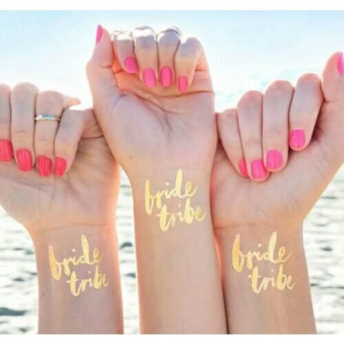 10PCS Team Bride Tattoo Sticker For Bachelorette Party Fashion Waterproof Body Art Summer Bridesmaid Wedding Accessories ASD022