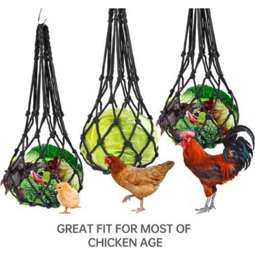 Nylon Strong Hanging Nylon Vegetables Mesh Feed Bag Coops Convenient Feeder Bag Innovative for Fence