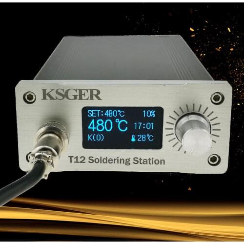 KSGER T12 Soldering Station STM32 OLED Temperature Controller Welding Iron Tips DIY Kit FX9501 Handle Alloy Electric Tools Sting