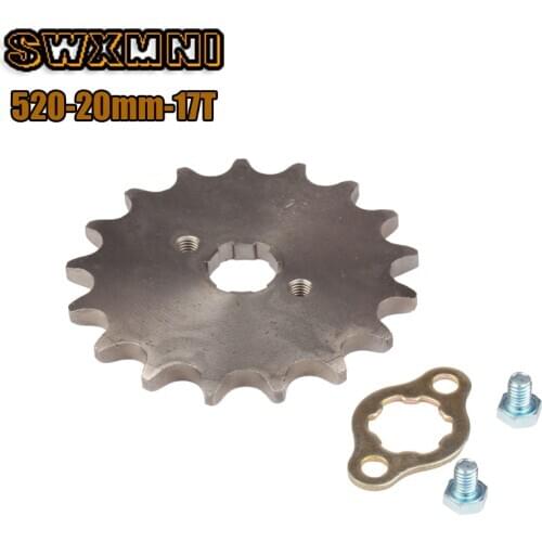 Motorcycle Steel 520 chain 20mm 17T Teeth Front Engine Sprocket For Honda Lifan ZongShen YCF ATV Quad Dirt Pit bike Buggy