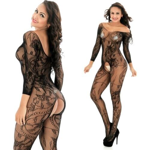 Sexy Teddy Bodysuit Babydolls Corsets Costume Erotic Lingerie Bustiers Crotchless Halterneck Bodystocking Sex Fishnet Clothes