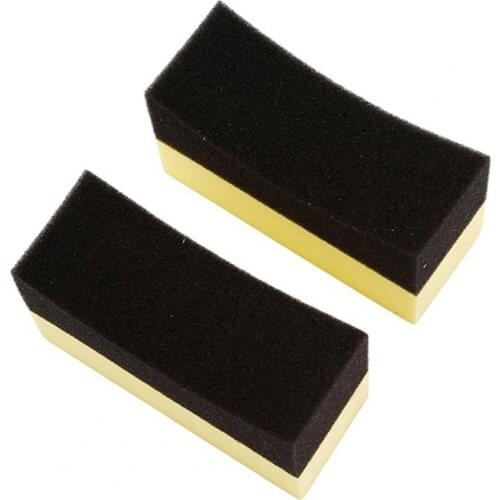 2Pcs Auto Car Wheel Tyre Cleaning Dressing Waxing Polishing Brush Sponge Tool