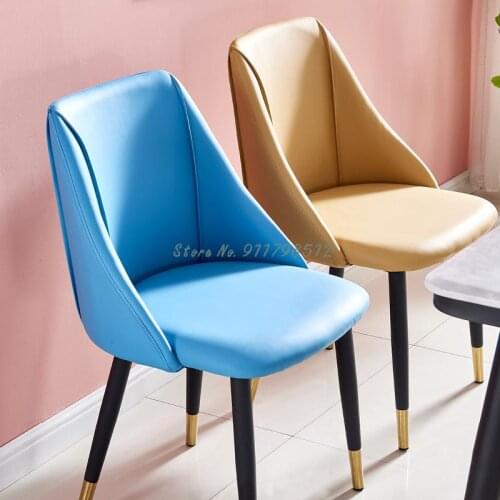 Nordic dining table and chair modern minimalist office desk net red stool backrest negotiation makeup light luxury restaurant di