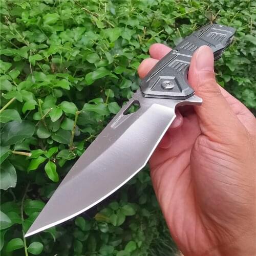 Folding Knife 8Cr13MOV Blade Aluminum Handle Pocket Knives Hand Tools for Camping Hunting Survival Outdoor Activities Mens Gift