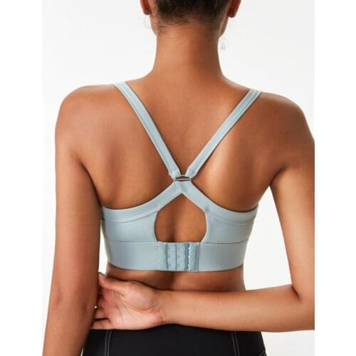 No Trace Fixed Pad Sports Bra Woman Yoga Push Up Running Top Shockproof Gym Fitness Bra Sexy Back Adjustable Training Sportswear