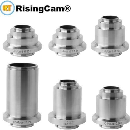 Trinocular Microscope C mount adaptor 0.35x 0.5x 0.7x 0.8x 1x 1.2x 1.5x C mount camera adapter compatiblefor Leica microscope