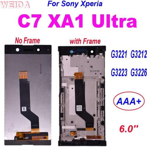 6.0'' for Sony Xperia XA1 Ultra G3221 G3212 G3223 G3226 LCD Display Touch Screen Digitizer Assembly for Sony C7 LCD Frame