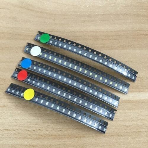 1bag/lot 0805 SMD LED Sample Bag Red Yellow Blue Green White 5 colors each 20pcs