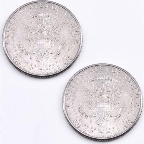 1pc Double Side Coin (Both Side in Eagle or Head,Made By Real Half Dollar Coin) Magic Tricks Close Up Gimmick Props for Magician
