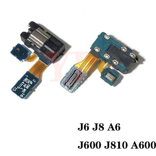 100pcs Earphone Jack Microphone For Samsung J330 J530 J730 J3 J5 J7 Pro 2017 J4 J6 J8 A6 2018 Headphone Audio Jack Flex Cable