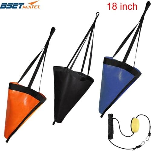 18 inch Kayak Canoe Boat Float Marine PVC Sea Anchor Drift Anchor Drogue Drifting Brake Rowing 30ft Retrieving Tow Throw Line
