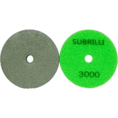 2 Pcs 3 inch Diamond Sponge Polishing Pads Stone Marble Granite Buffing Pad Abrasive Sanding Wheel Wet Use Diamond Tool