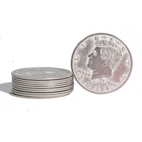 5 Pcs Super Thin Palming Coins (Half Dollar Version) Magic Tricks Appearing/Vanishing Coin Magia Accessories Gimmick Props