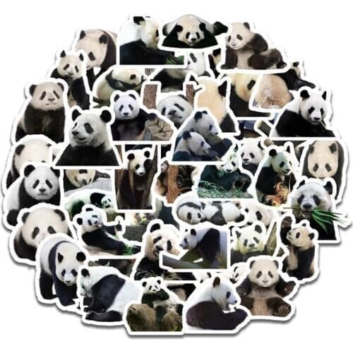 50Pcs /Pack Cute Animals Panda Decoration Adhesive Stickers Diy Cartoon Stickers Diary Sticker Scrapbook Stationery Stickers