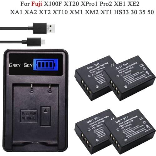 NP W126S NP-W126 NP W126 Fujifilm Digital Camera Battery + USB LCD Charger for Fuji HS30EXR HS33EXR X-Pro1 X-T1 X-T2 X-T3