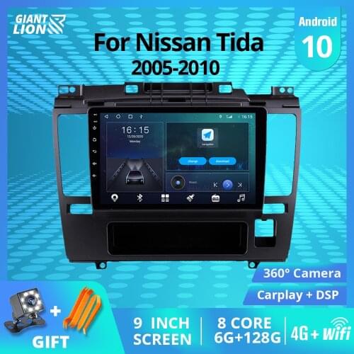 2DIN Android10 Car Radio For Nissan Tida 2005-2010 GPS Navigation Stereo Receiver Auto Radio Car Video Car Multimedia Player IGO