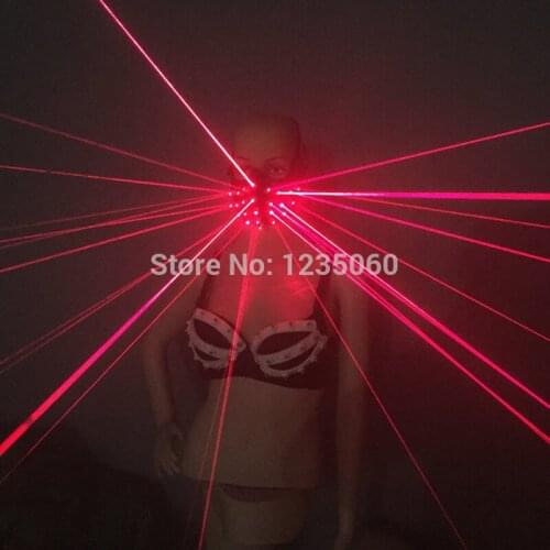Free shipping Red Laser mask Party Supplies LED Mask for DJ Club Party Decoration Mask