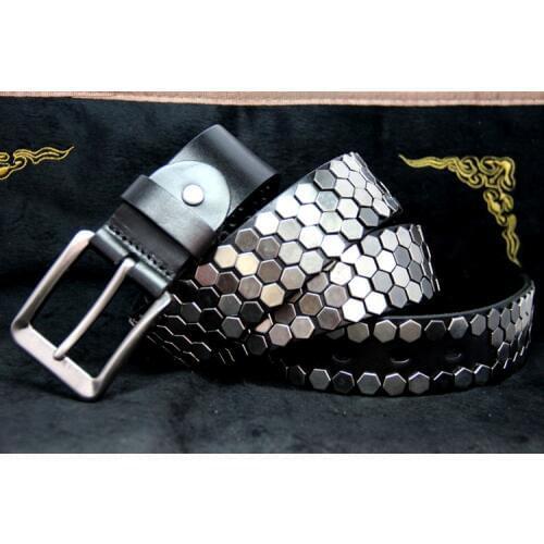 Free Shipping,2018 new style fashion,men 100% Real cowhide buckle belt.brand genuine leather rivet belts,punk cool gift