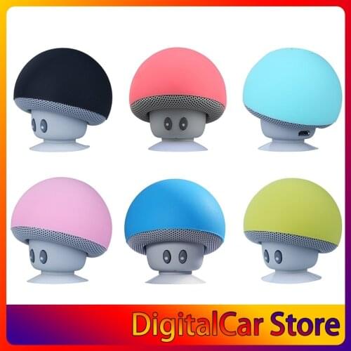 Cartoon Mushroom Wireless Speaker Waterproof Suction Cup Mini Speaker Audio Outdoor Portable Subwoofer