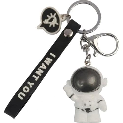 Spaceman Keychain Astronaut Bright Color PVC Space Robot Key Chain Keyring for Kids Keychains Bag Car Hanging Key Ring брелок Sl