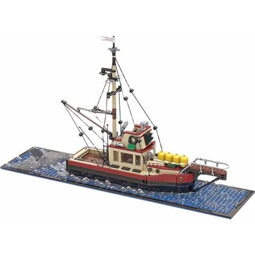 Buildmoc Fishing Boat Town Great Vehicles Bricks Building Blocks Model toys for Childrens Kids Christmas Gift